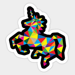 Geometric Unicorn Sticker